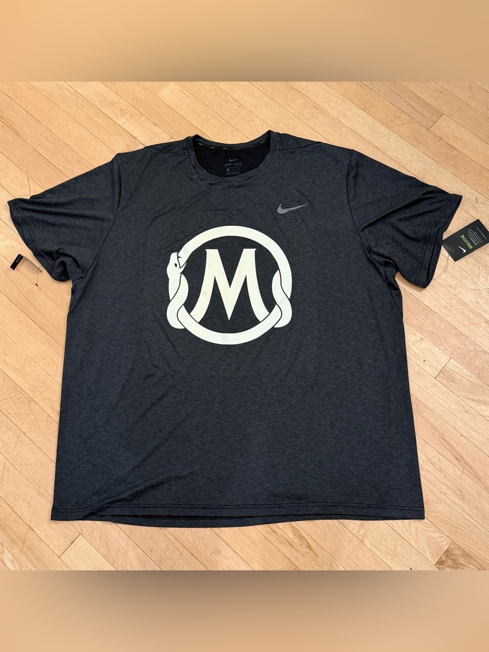 Nike Mamba Sports Academy Kobe Bryant Mens 4XL Charcoal Gray Shirt 100% Dri Fit